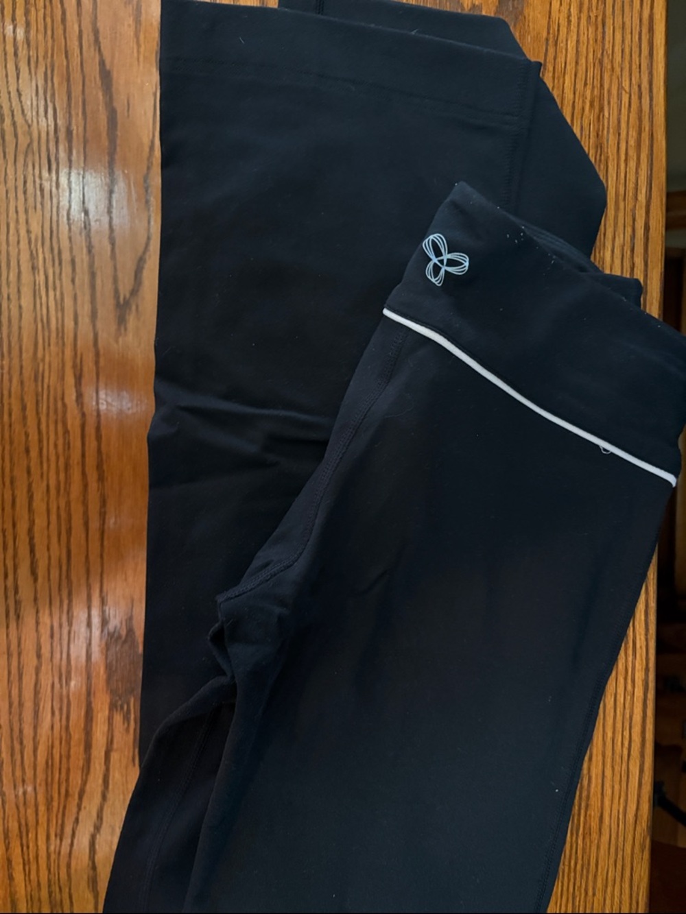 Aritzia Black Leggings with White Trim